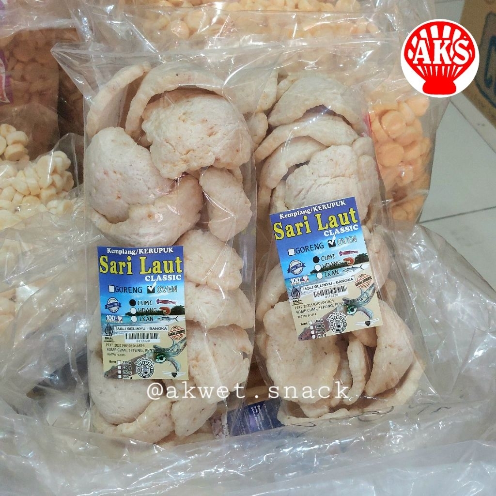 

Akwet Snack | Kempelang Cumi Oven Sari laut Snackkhas Bangka