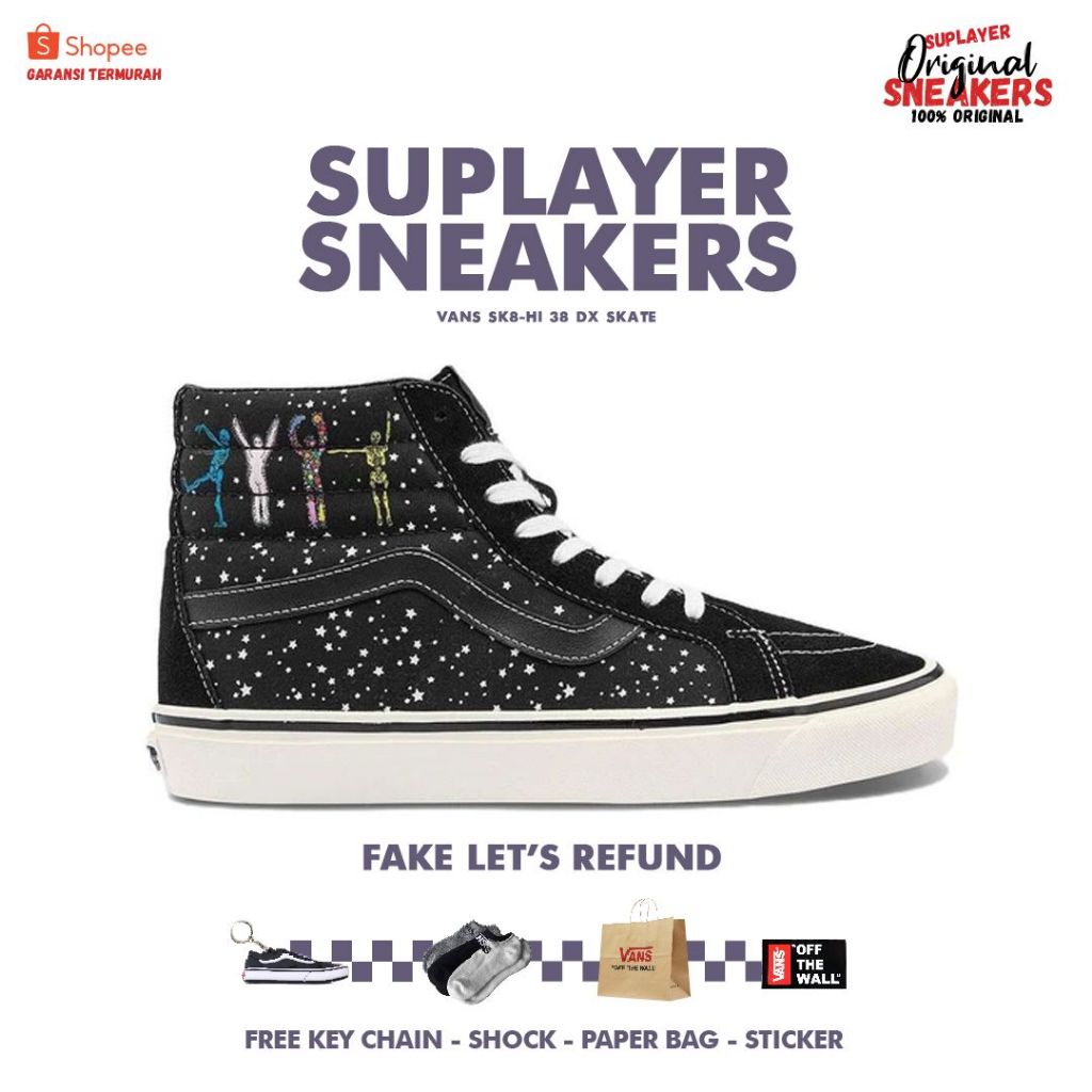 Sk8 HI 38 DX Anaheim Factory Skate Black White