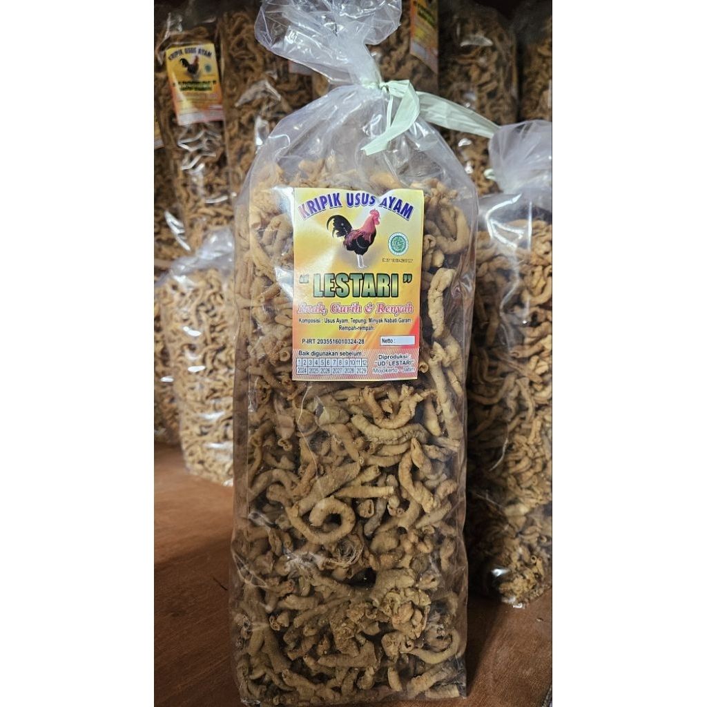 

kripik usus lestari / kripsus lestari / keripik usus / usus krispy