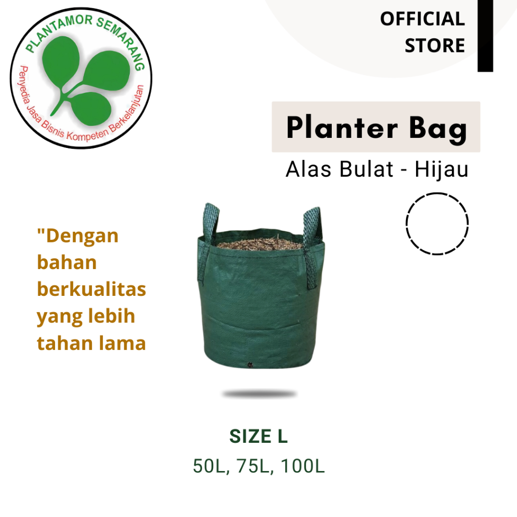 Planter Bag Size L | Alas Bulat - Hijau