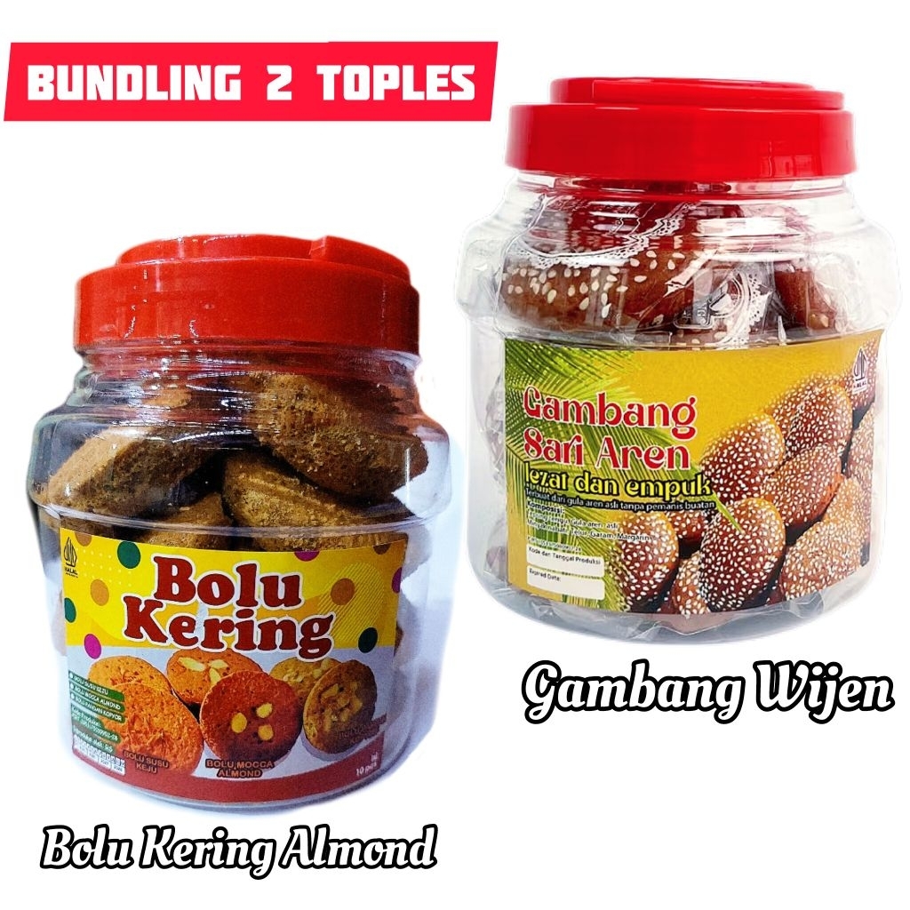 

Paket Bundling 2 Toples Kue Gambang Wijen Dan Bolu Kering Sari Aren Khas Betawi