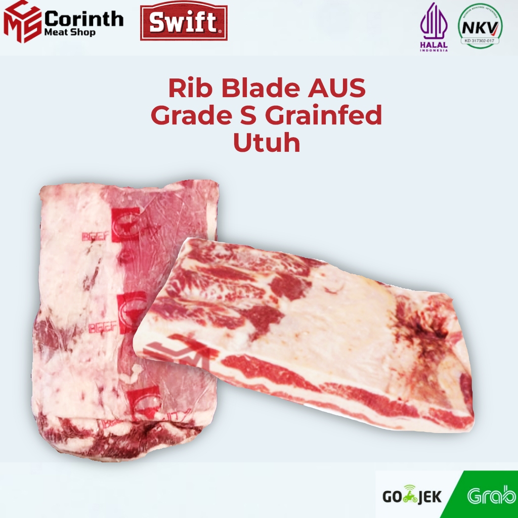 

RIB BLADE GRAIN FED UTUH AUSTRALIA GRADE S UTUH PROMO - DAGING SAPI - HALAL - PREMIUM
