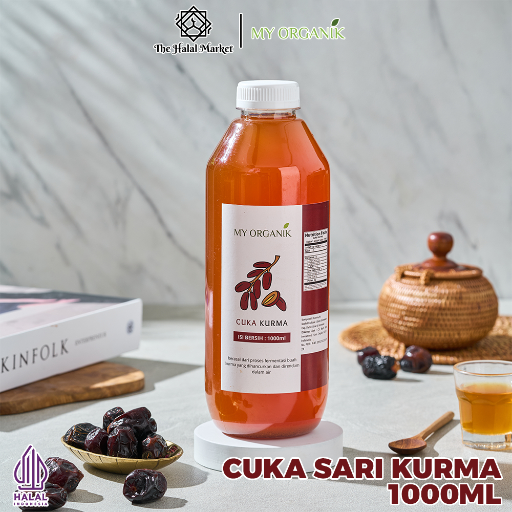 

My Organik Cuka Kurma Dates Cider Vinegar with Mother Organik Murni Untuk Diet