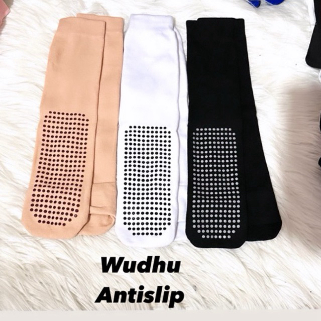 Kaoskaki WUDHU ANTISLIP Panjang sebetis UMROH HAJI