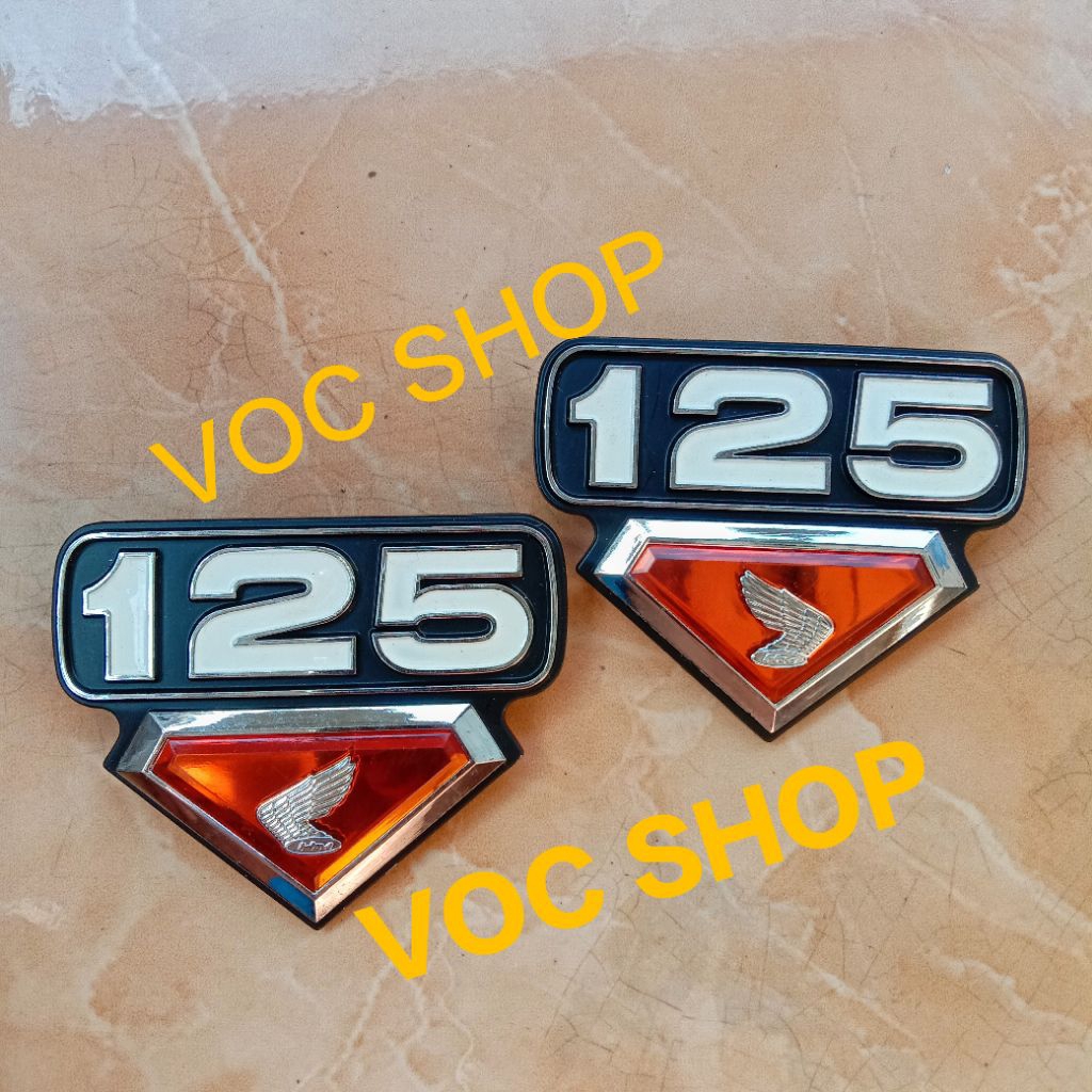 Honda CB125S CB125 S CB 125 Logo Simbol Emblem Cover Tepong Body Box Aki Samping Original Baru NOS
