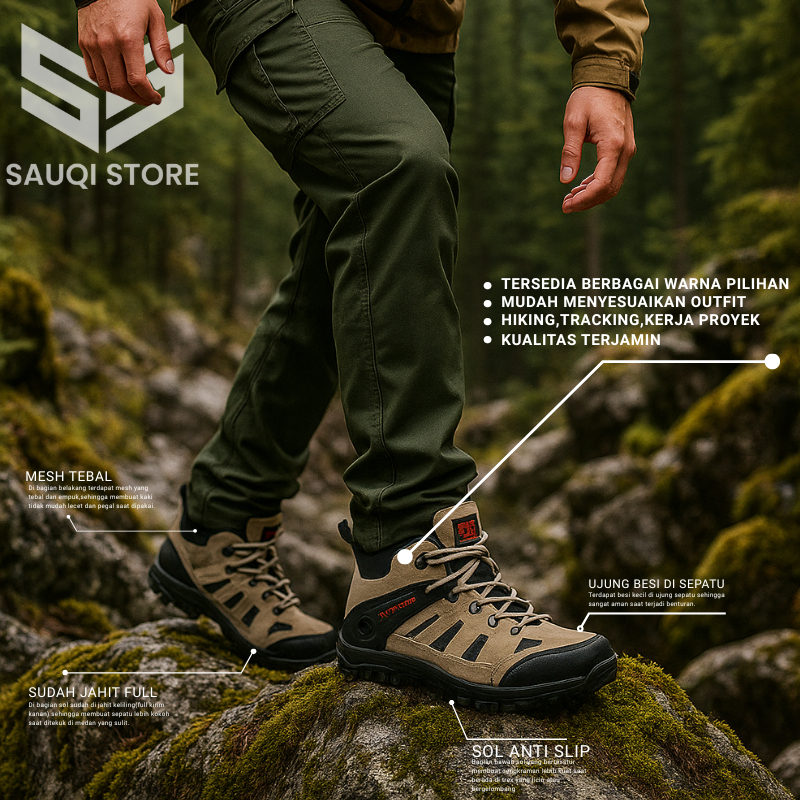 TERLARIS SEPATU SAFETY BOOTS PRIA KARRIMORE TRACKING OUTDOOR - SEPATU GUNUNG KARIMOR SUMMIT HIKING