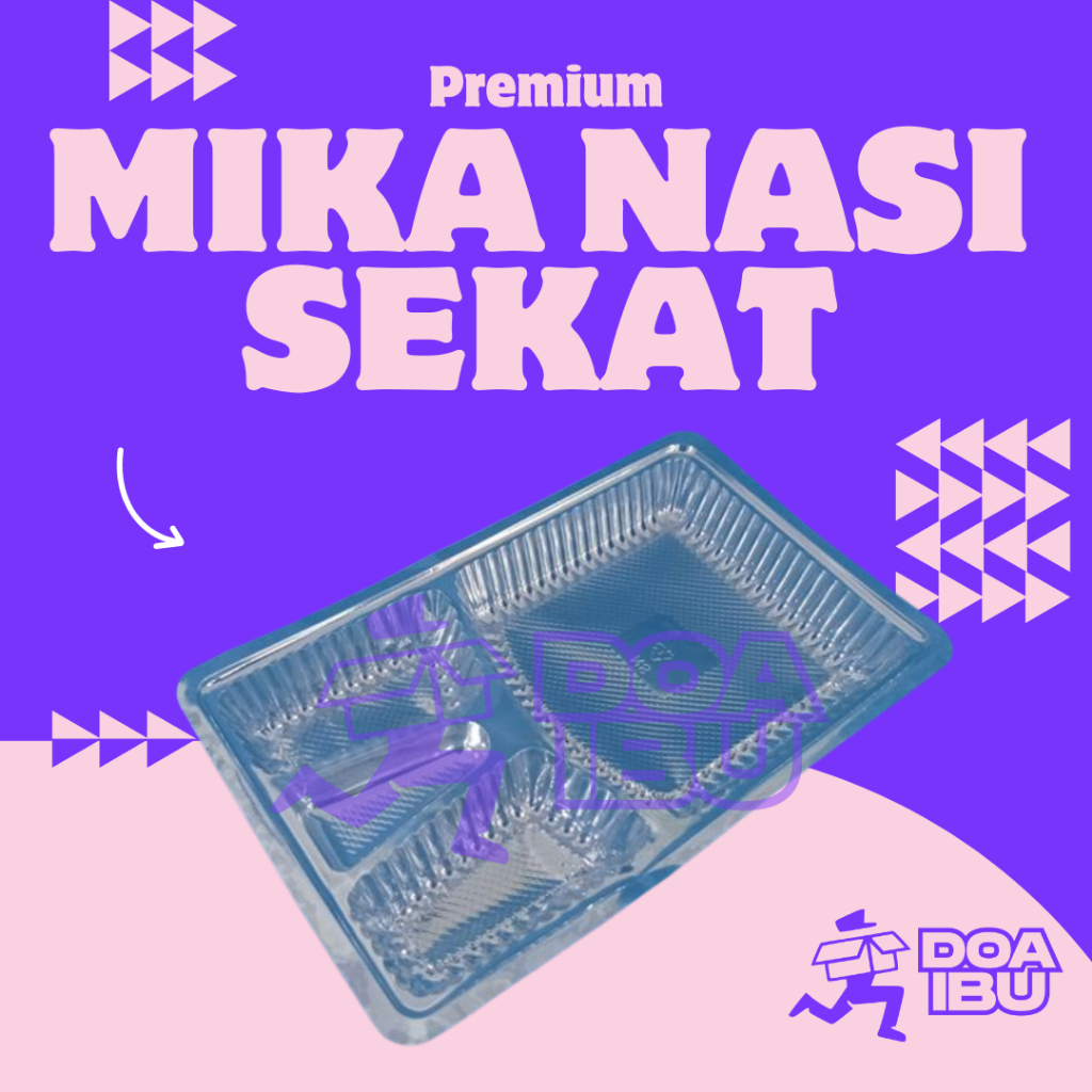 [100 biji] MIKA NASI / MIKA DOS NASI PANJANG / MIKA NASI SEKAT 4 / MIKA BOX NX NASI KATERING / MIKA 