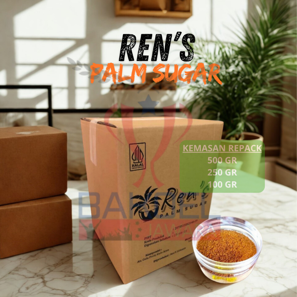 

( 500g 500 g / 250g 250 g / 100g 100 g ) PALM SUGAR REN'S GULA AREN MURNI PEMANIS KOPI TEH KUE