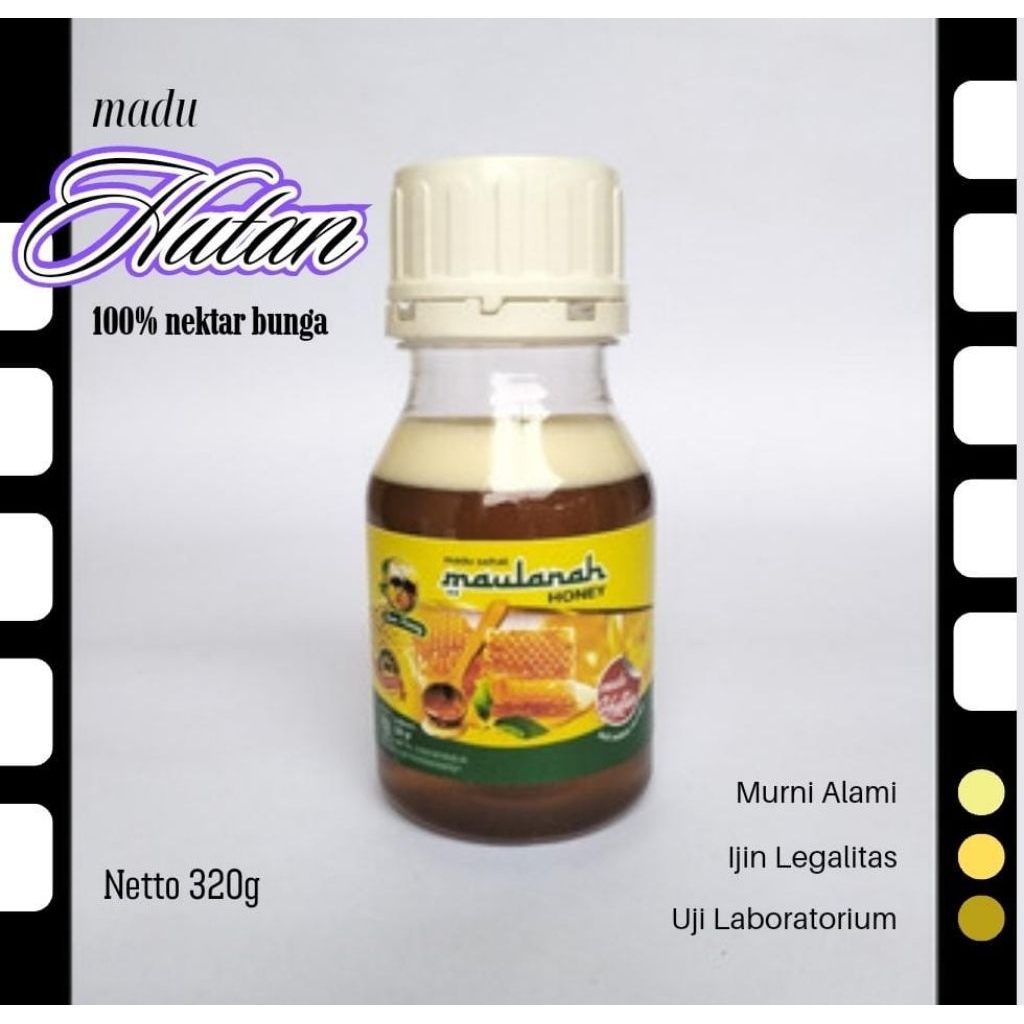 

MADU MURNI / MADU ASLI - MADU HUTAN - MAULANAH HONEY 320 GRAM - BOTOL BAHAN PLASTIK