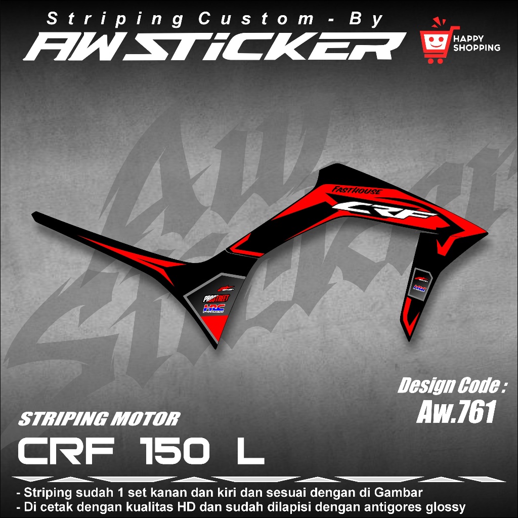 Sticker Striping CRF 150L Keren Fullbody Kode AW.761