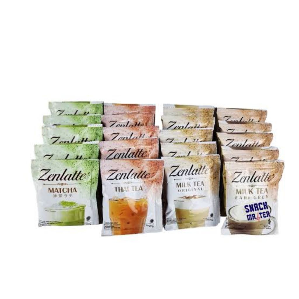 

zenlatte milk tea / zenlatte brown sugar / zenlatte thai tea / zenlatte matcha renceng isi 10 sachet