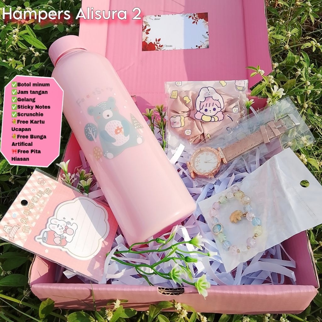 

Hampers Gift Box Wanita Aesthetic Pink/Kado Ulang Tahun Wanita serba pink