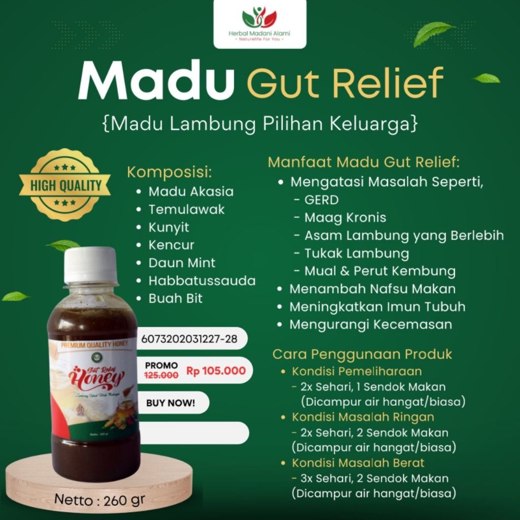 

Madu Gut Relief | Madu Lambung Pilihan Keluarga