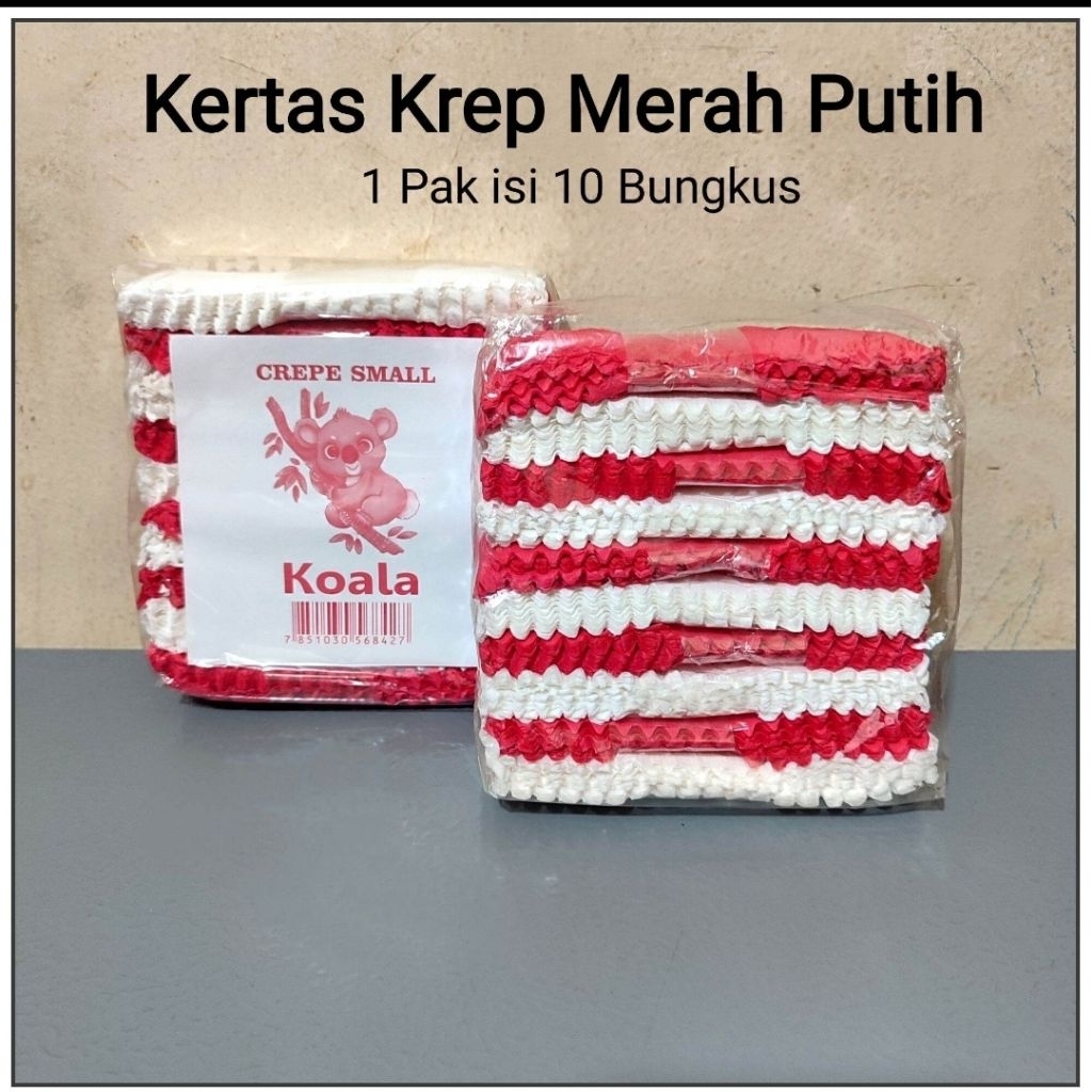 

1 Pak Kertas kerep potong merah putih
