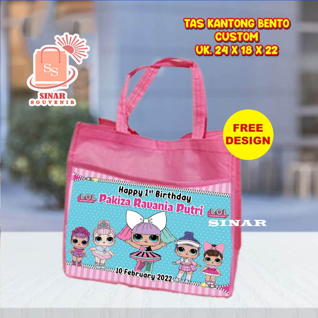 

GOODIE BAG TAS KANTONG BENTO ULTAH CUSTOM TERMURAH- FREE DESAIN