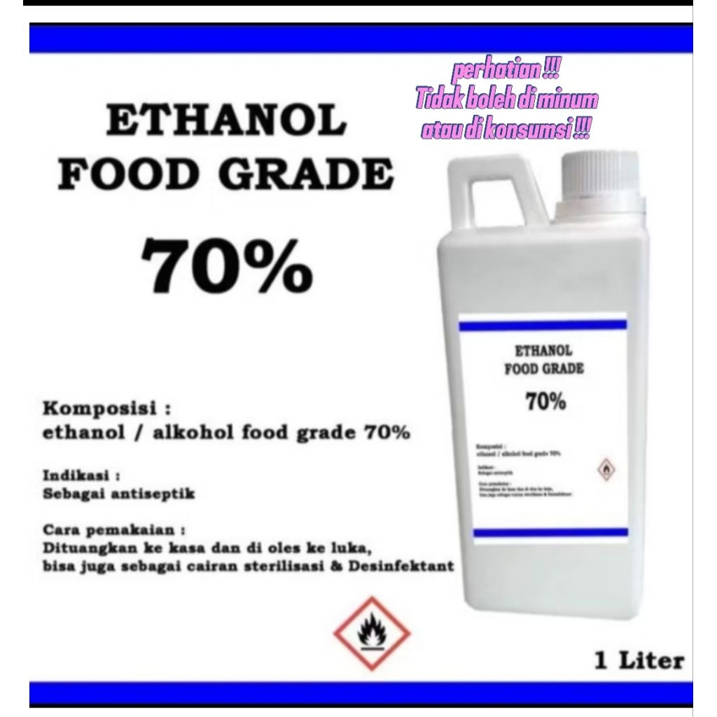 Ethanol 70% food grade 1 liter