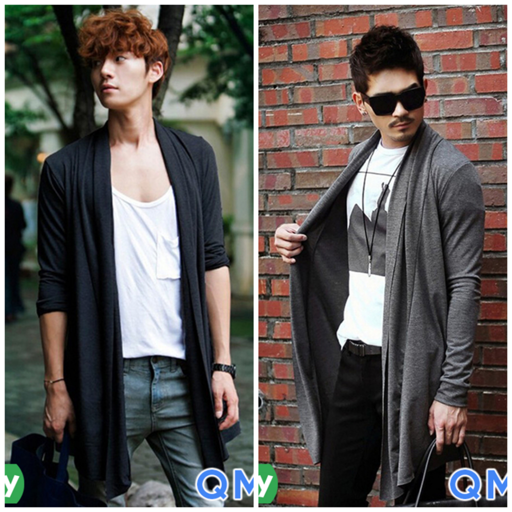 QUPAKAY Cardigan Korea Cotton Rajut Halus | Baju Pria Lembut, Adem & Nyaman QMC145 - QMC146