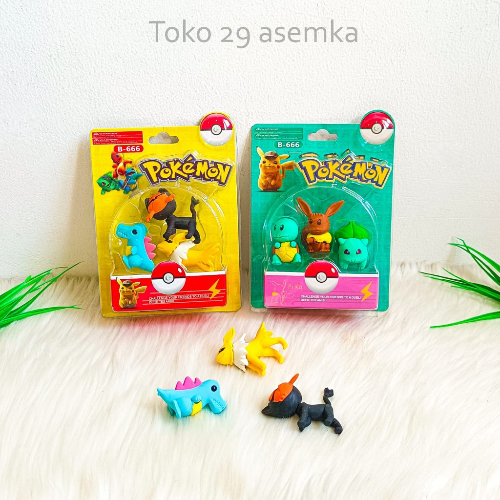 

PENGHAPUS MINIATUR POKEMON ISI 3 PCS SETIP TERMURAH ERASER HAPUSAN LUCU IMUT COD KEKINIAN