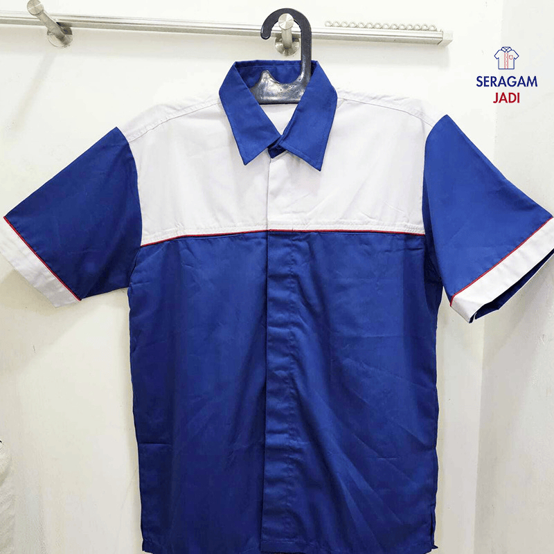 Seragam Kemeja Baju Kerja Lapangan Kantor Karyawan Perusahaan Komunitas Promosi Drill Pria Wanita Cu