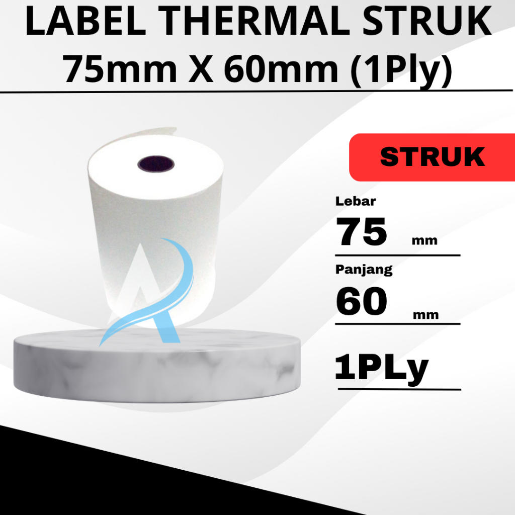 

Kertas Struk Kasir Rangkap 1 Ply NCR 75x60, Printer Kasir, Kertas Kasir