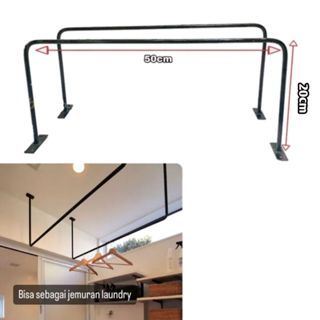 Gantungan Baju Dinding / Gantungan Baju Besi Tembok Dinding / Gawang Baju Tembok