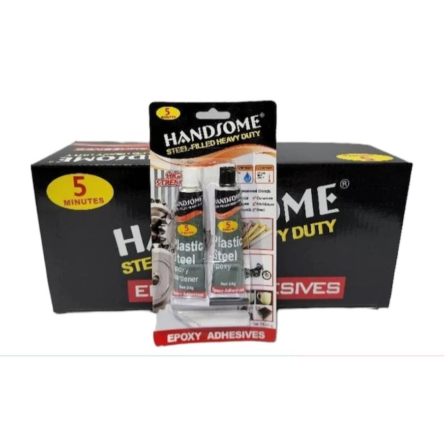 

Lem Besi / Lem Handsome 5 Menit / Lem Hitam Putih / Lem Expoxy Serbaguna