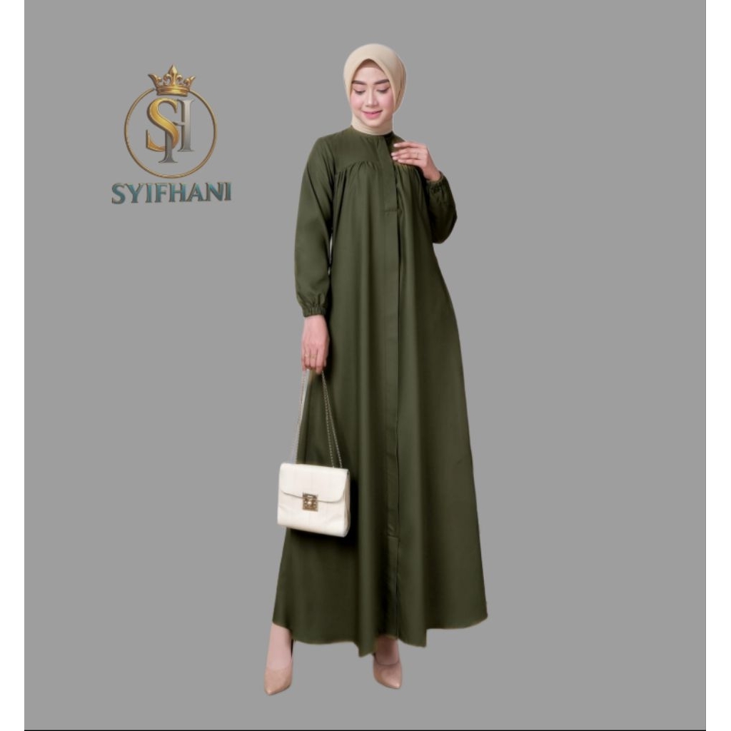 Syifhani - Gamis Polos Naura Terbaru Bahan Toyobo Jahitan Yg Rapi Banyak Variasi Warna Menarik