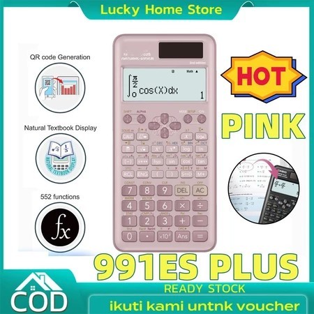 

Kalkulator Scientific ilmiah FX-991ES-Plus Calculator Scientific Kalkulator Scientific 417 Fungsi/Dua Sumber Tenaga Baterai Dan Tenaga Matahari/40 Konstanta Rumus