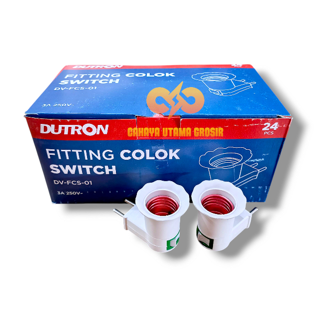 DUTRON Fitting Colok Lampu Tidur DV FCS 01 Fiting Lampu saklar On Off E27