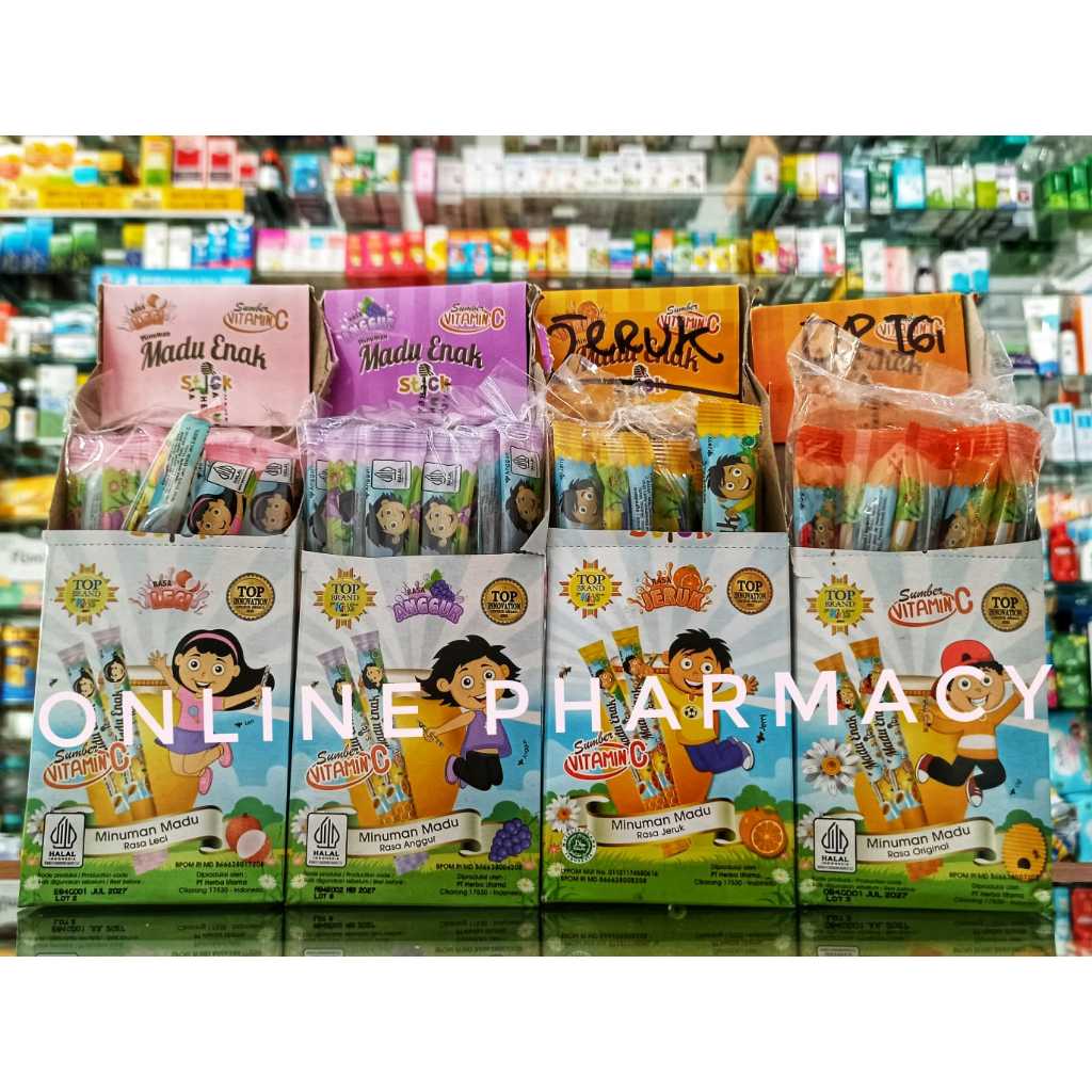 

MADU ENAK STICK Madu Herbal Isi 300gram/20 Pcs| Banyak Varian Rasa ( JERUK, ORIGINAL, LECI, ANGGUR )