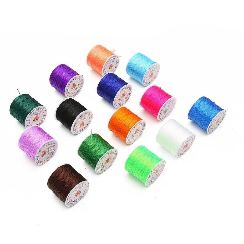 Tali Gelang Karet Elastis 60 Meter Super Kuat Bahan Craft