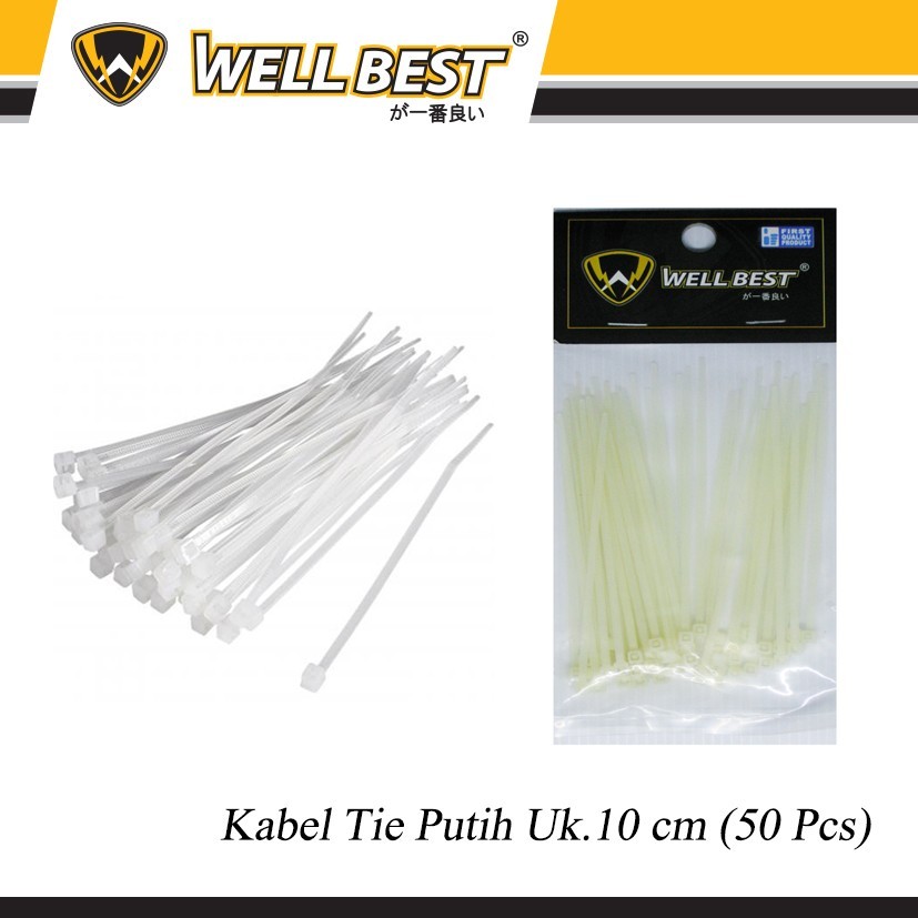 

Wellbest Kabel Tie Putih 10 cm (50 Pcs)