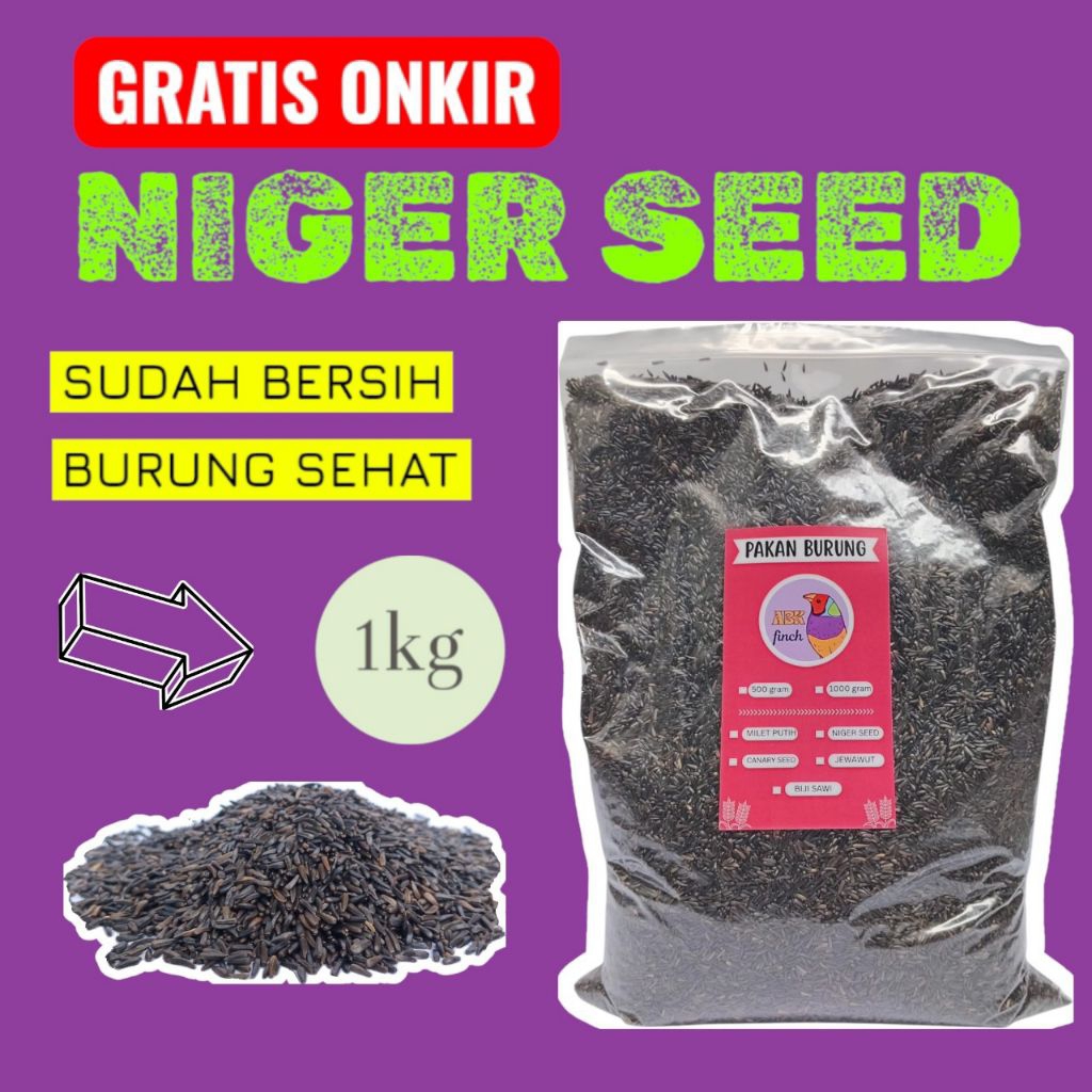 Niger seed 1 kg pakan burung BERKUALITAS