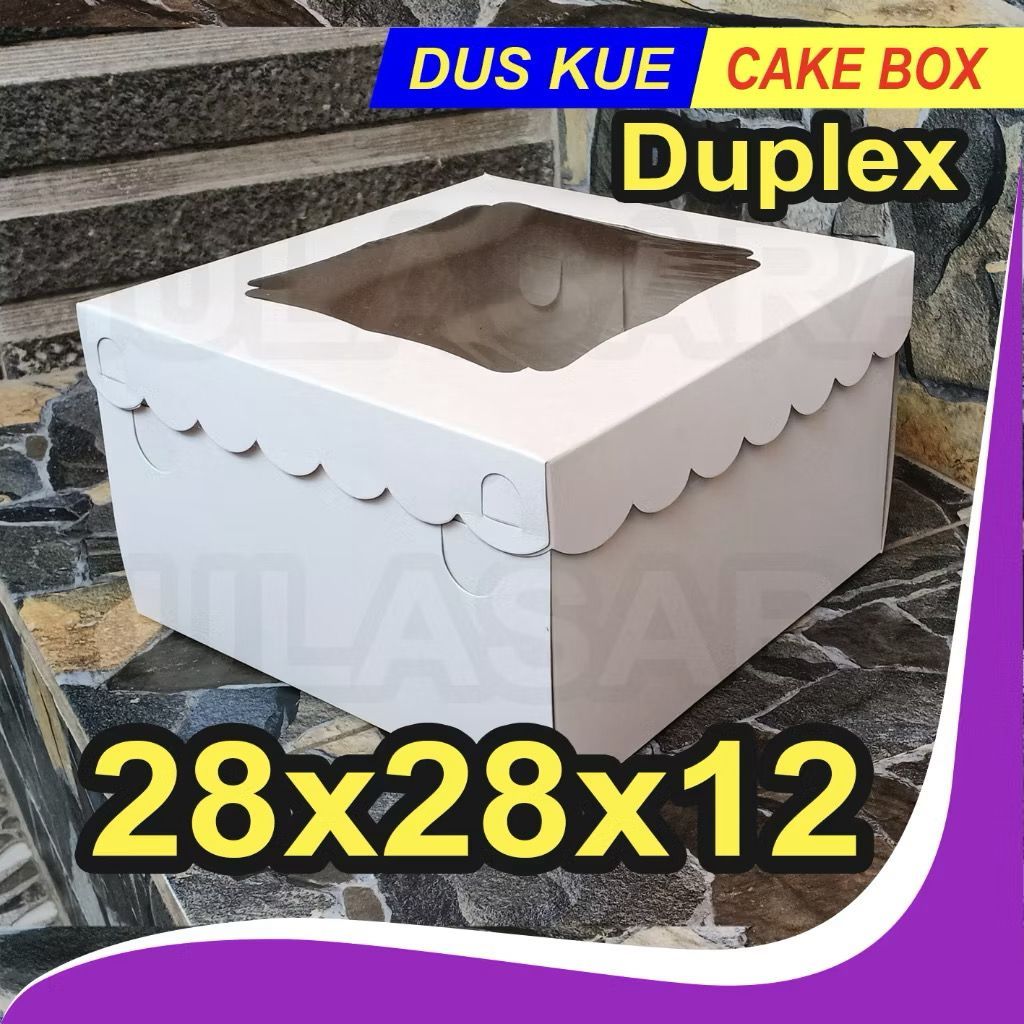 Dus 28x28x12 JENDELA / dus 28x28 / box 28x28 / kotak 28x28 / cakebox