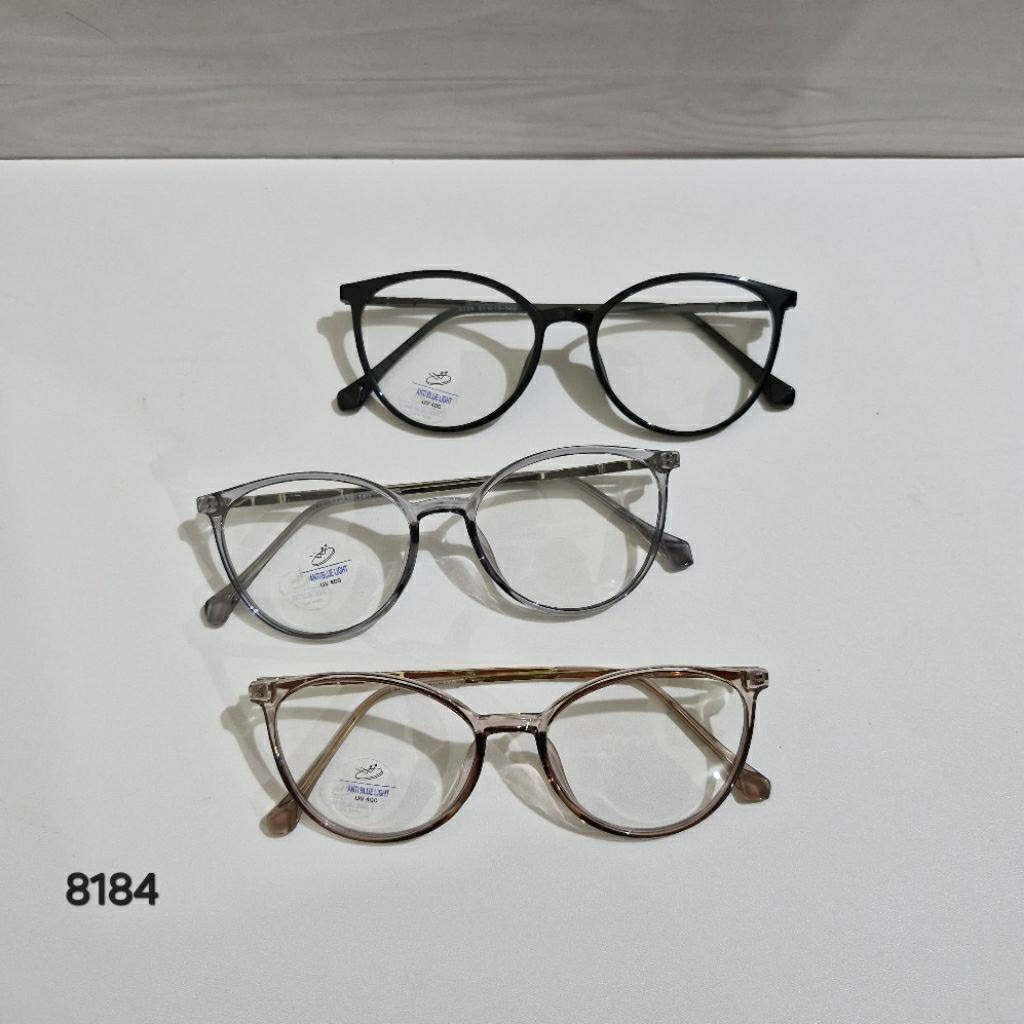 Kacamata Antiradiasi + Minus  8184 (cateyes)