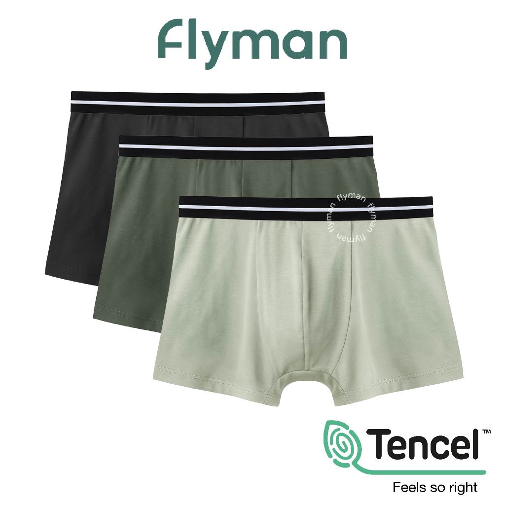 Flyman Celana Dalam Pria Tencel Boxer 1 Pcs FM 3537