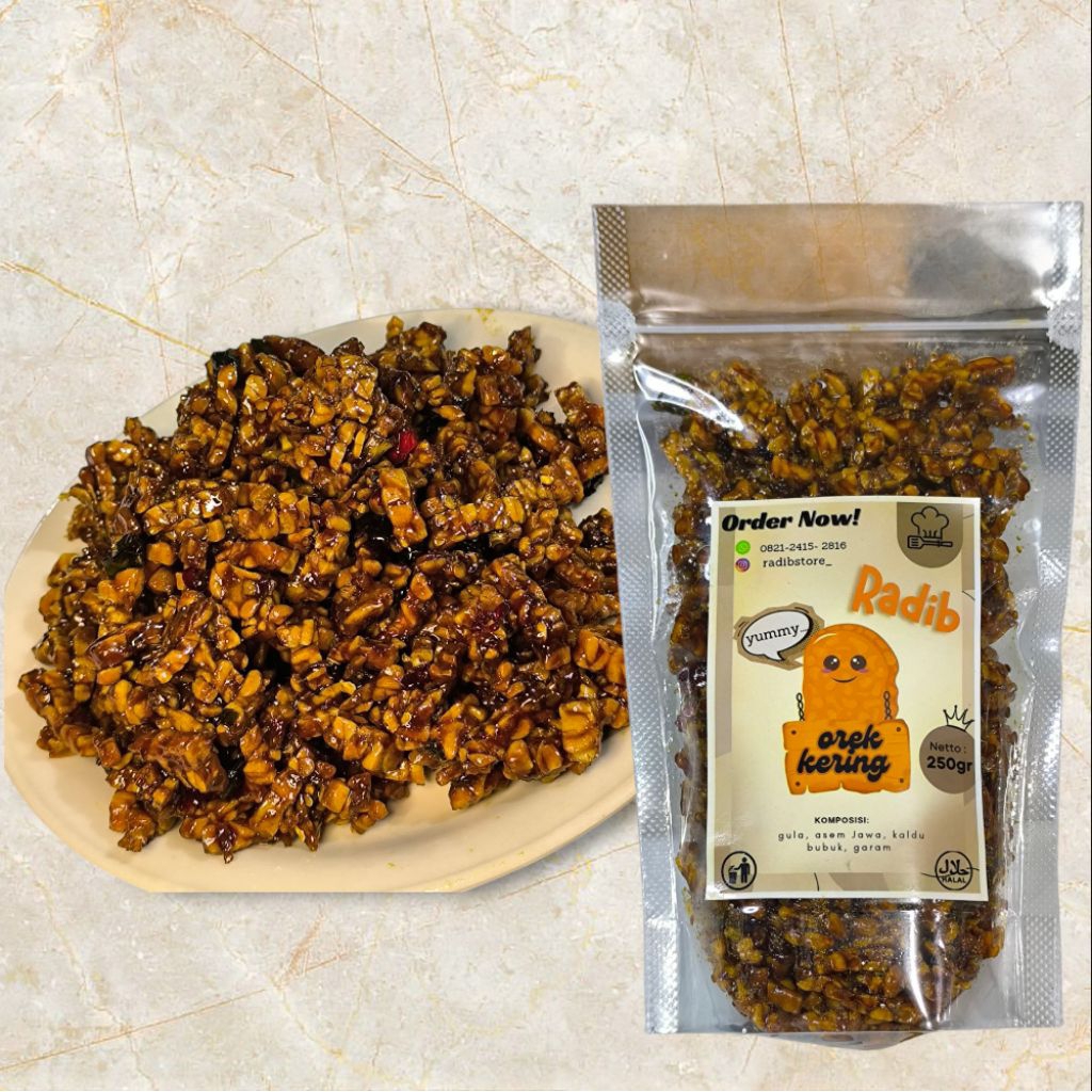 Tempe Orek Kering Manis Pedas Tahan Lama – Lauk Kering Rumahan Radib 250 gr