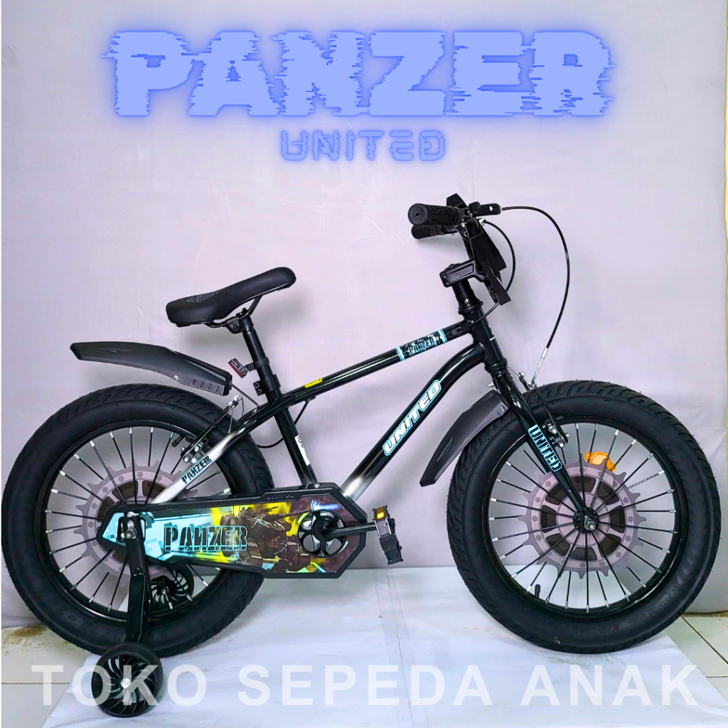 MURAH Sepeda Anak Panzer United 18 Inch Ban Jumbo