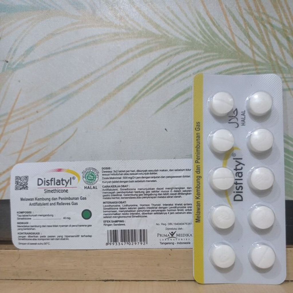 Disflatyl Simethicone 10 tablet | obat kembung