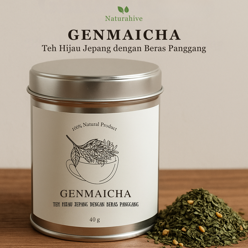 

Naturahive Genmaicha Jepang - Teh Hijau Jepang dengan Beras Panggang (Teh hijau Ocha Jepang)