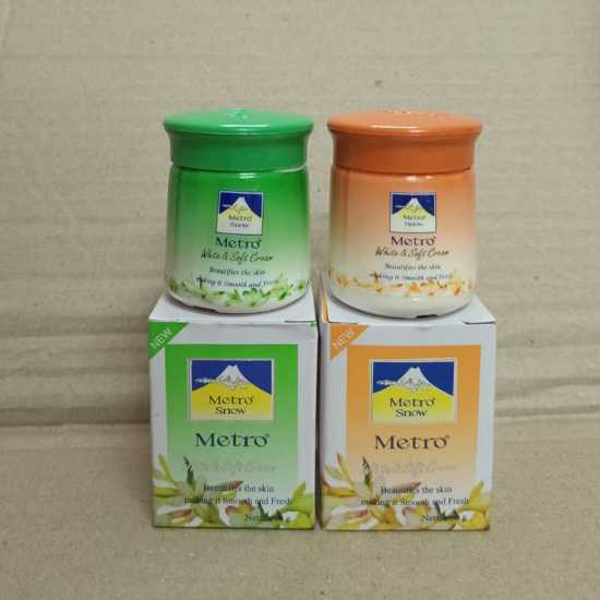 Bedak Metro Snow White and Soft Cream 60gr isi 6pcs