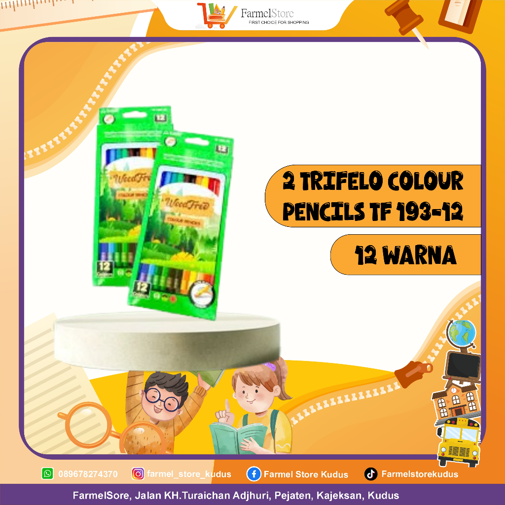 

Trifelo Colour Pencils TF 193-12 (12 Warna)