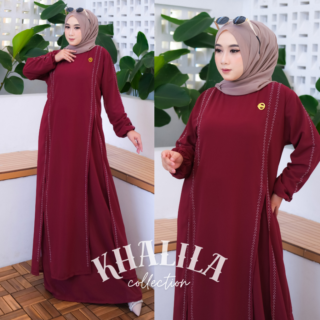 Abaya Gamis terbaru Khodijah Dress Abaya Termurah, Gamis Muslim Remaja, Dewasa. Ceruty
