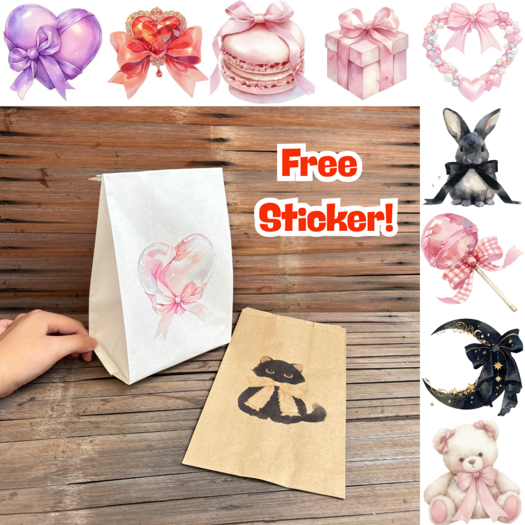 

Kantong Kertas Paper Bag Coquette | Amplop Bungkus Kado Aesthetic Gift Bag Cookies - Putih Cokelat