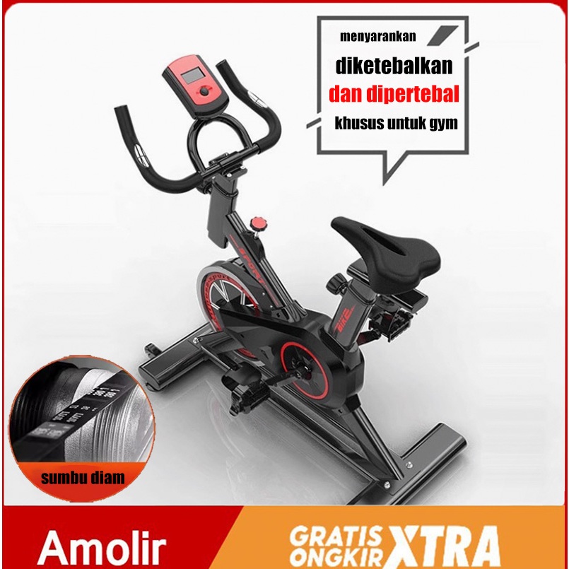 【Amolir】Sepeda olahraga  Sepeda statis  Tes denyut jantung  Sepeda indoor yang sangat tenang