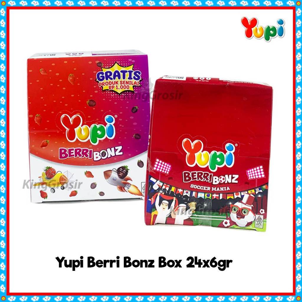 

Yupi Berri Bonz 1 BOX Isi 24 Pcs / Permen Yupi / Yupi Gummy Candy