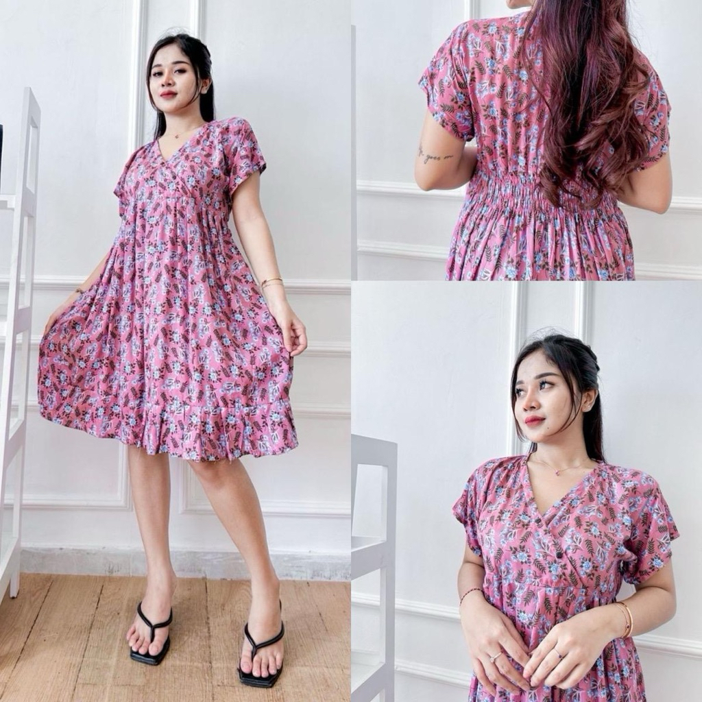 DASTER CHIKA // Dress Chika // Daster Kimono // Daster Kancing // Daster Jumbo // Daster Bali Pendek