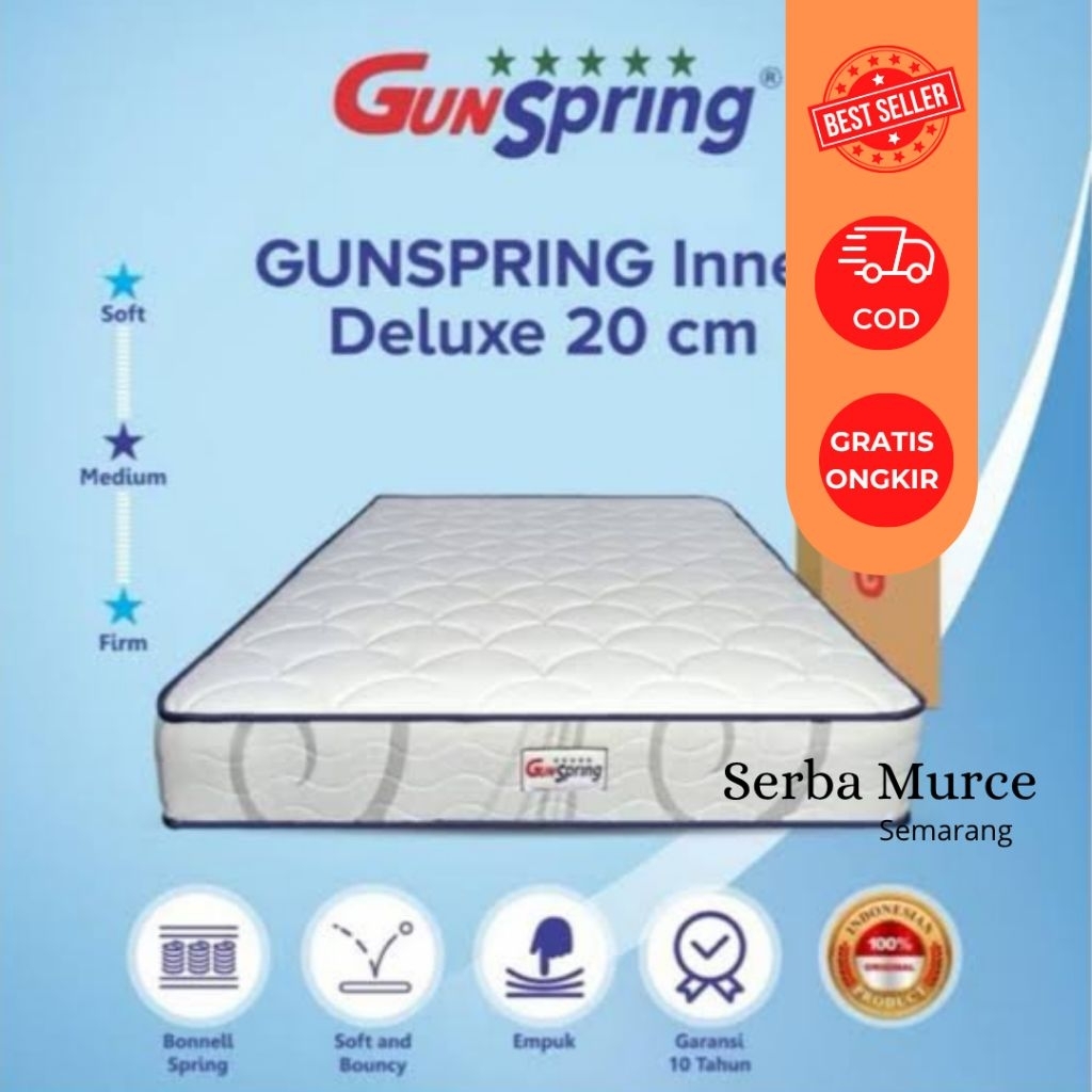 Springbed Vacuum GUNSPRING Tebal 20cm/Springbed/ Kasur/ Kasur Springbed/ Springbed Murah/ Kasur Mura