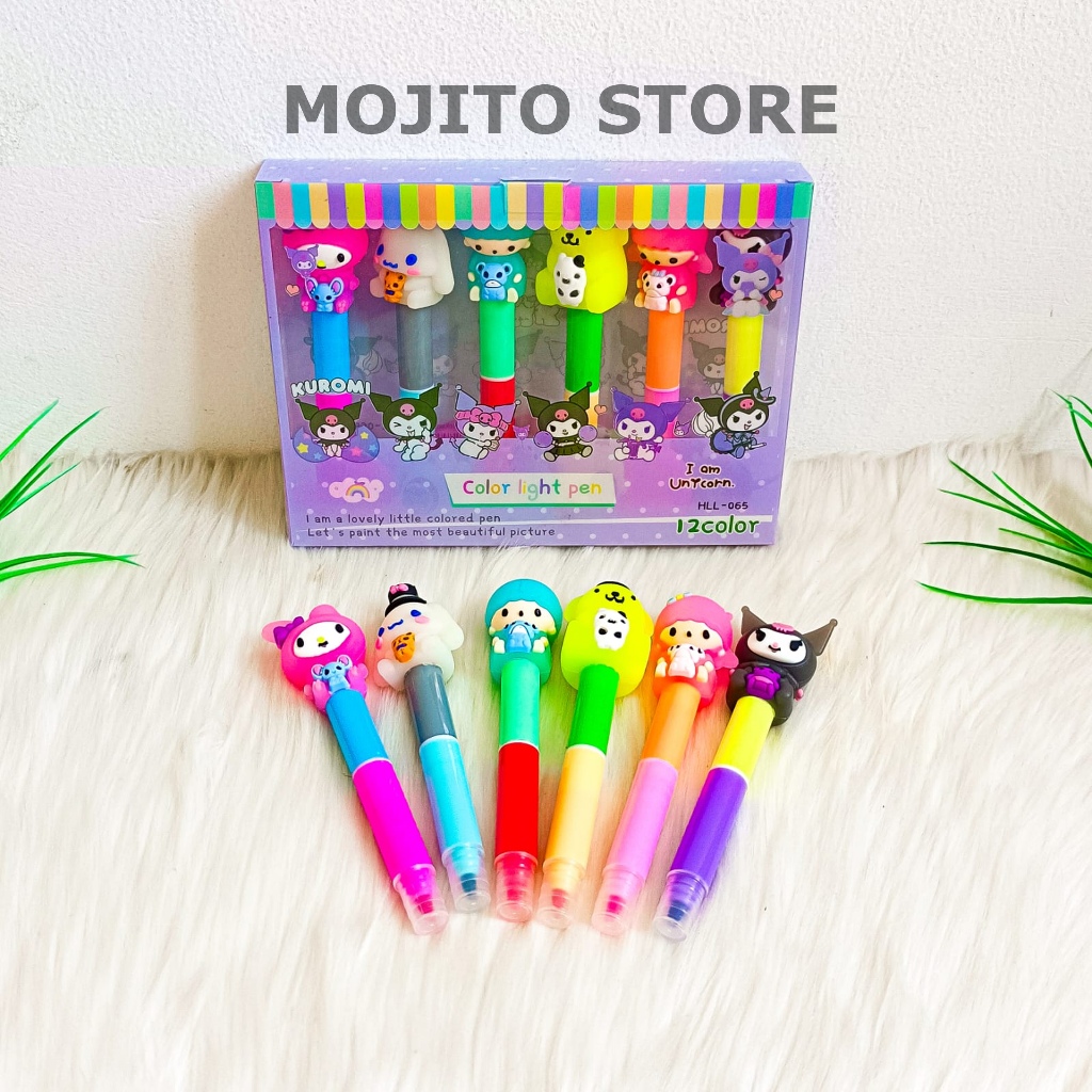 

SET STABILO SANRIO 12 WARNA CINAMOROLLL KUROMI HIGHLIGHTER MELODY PURIN SPIDOL WARNA WARNI