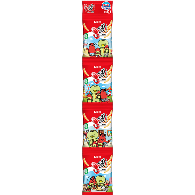 

Calbee Prawn Crackers Original Flavour (4 Packs x 14g)